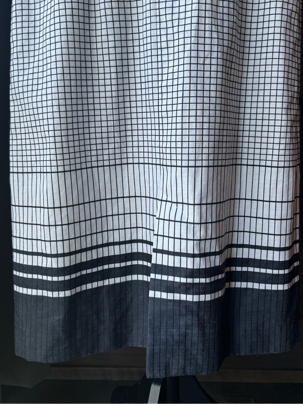 Handmade Classic Black & White Check Collared Day Dress - Picture 6 of 8